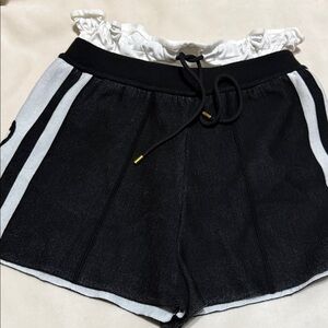 Louis Vuitton Black and White Athletic Shorts